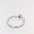 Natural Alexandrite Ring w Natural Diamonds in Solid 14K White Gold Round 4mm For Sale - Image 9 of 9