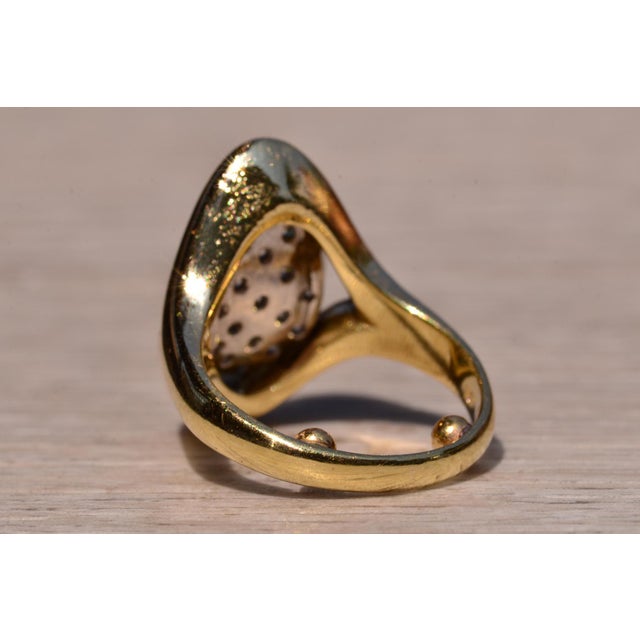 The Tyler Road: Mid Century Modern Two Tone Diamond Ring For Sale In Philadelphia - Image 6 of 11