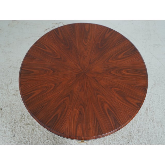 Jonathan Charles Jonathan Charles Round 2 Drawer Modern Design Lamp Table For Sale - Image 4 of 18