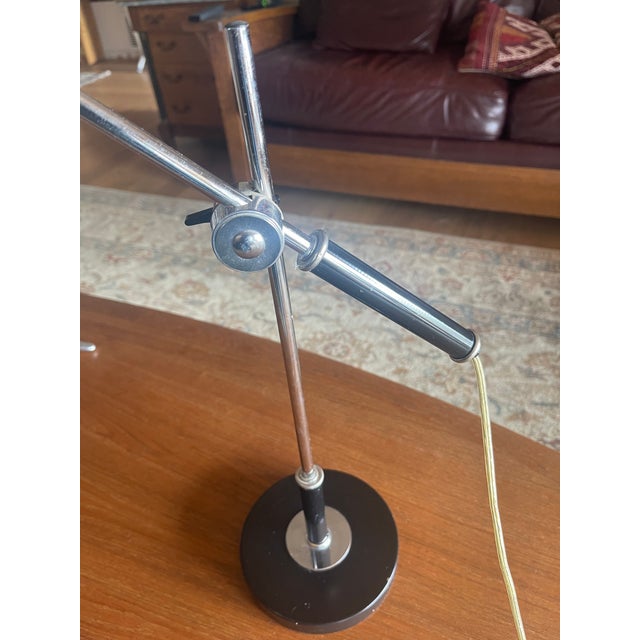 1960s Mid Century Circa 1965 Robert Sonneman Chrome Ball Adjustable Table Lamp For Sale - Image 5 of 5