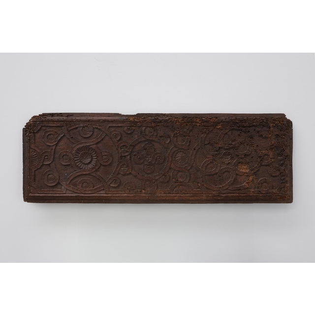 Brown 16th Century Gothic Wood Panel with Geometric Ornament, France For Sale - Image 8 of 13