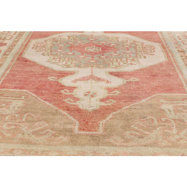Mid 20th Century Vintage Turkish Oushak Rug, 04'04 X 07'04 For Sale - Image 5 of 10