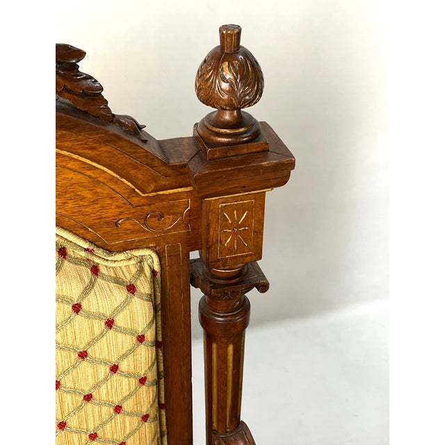 19th-Century Italian Renaissance Revival Carved & Gilt 3-Piece Parlor Suite – Settee & Armchairs For Sale - Image 18 of 18