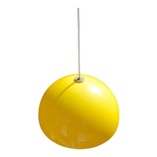 Mid-Century Yellow Plastic Pendant Light For Sale