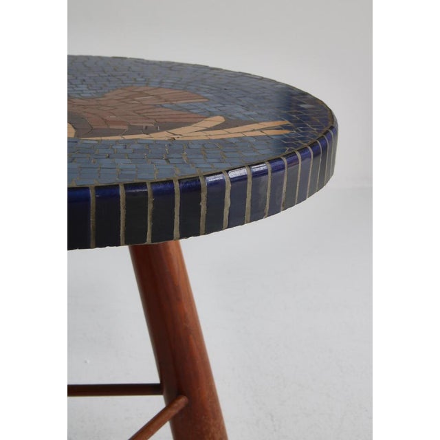 Stained Elm Mosaic Side Table by Otto Færge, Denmark, 1940s For Sale - Image 14 of 15