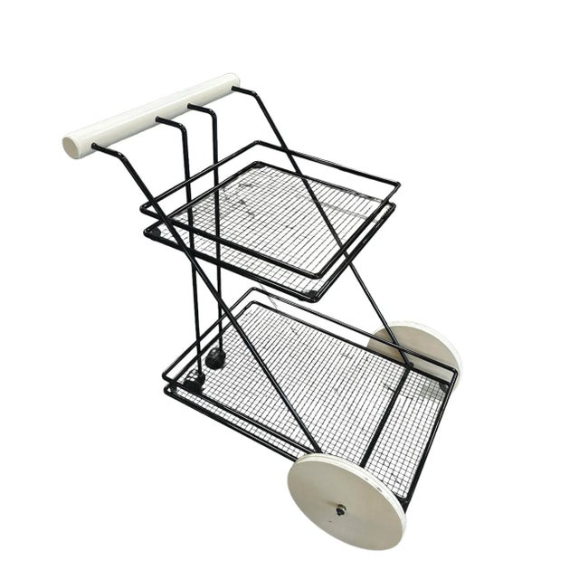 White 1980s Modern Italian Bar Cart For Sale - Image 8 of 8