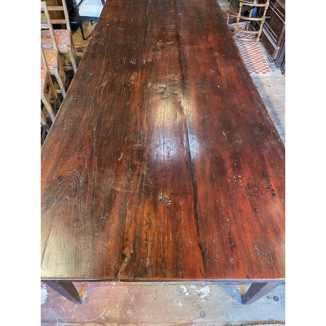 Brown Mid 19th Century Rustic Dining Table of Teakwood For Sale - Image 8 of 8