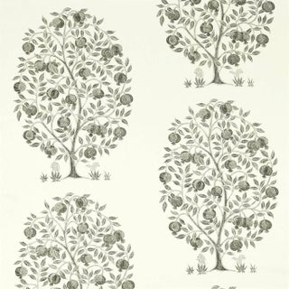 Sanderson Anaar Tree Fabric in Charcoal For Sale