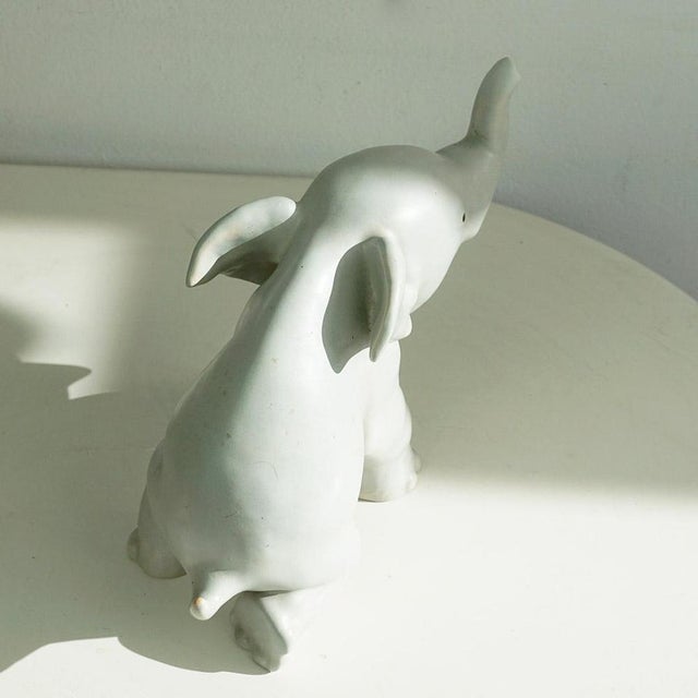 Ceramic Mid-Century Austrian Ceramic Elephant from Wienerberger, 1950s For Sale - Image 7 of 12