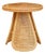 Portofino Side Table in Natural Stained Rattan and Glass by Popus Editions For Sale
