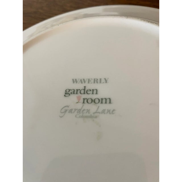 Contemporary Waverly “Garden Room” “Garden Lane” Salad Plates - a Set of 4 For Sale - Image 4 of 5