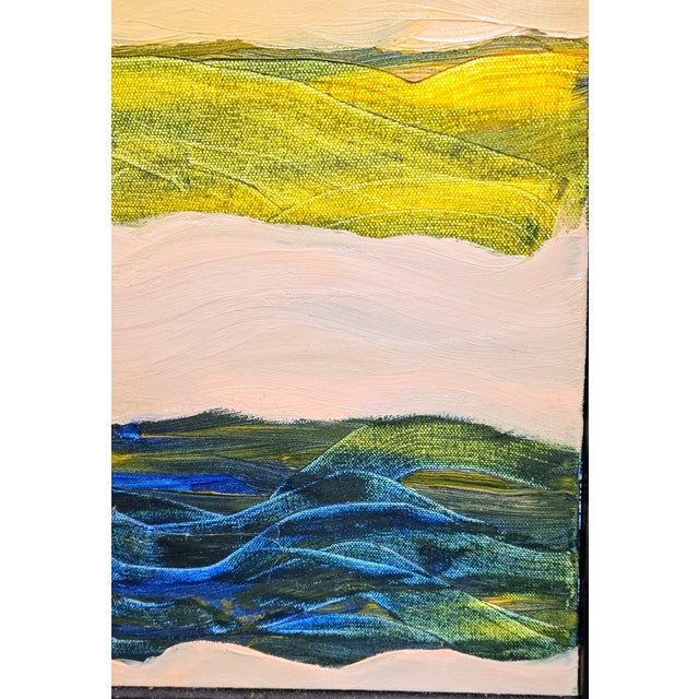 Abstract Primitive Futurism "Celestial Sunflowers" Oil Painting by Artist John Carnright For Sale - Image 3 of 11