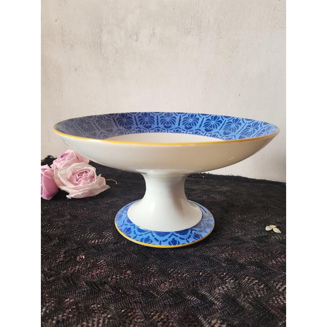 Mid-Century Modern Vintage French Limoges Porcelain Compotier from Legrand, 1940s For Sale - Image 3 of 15