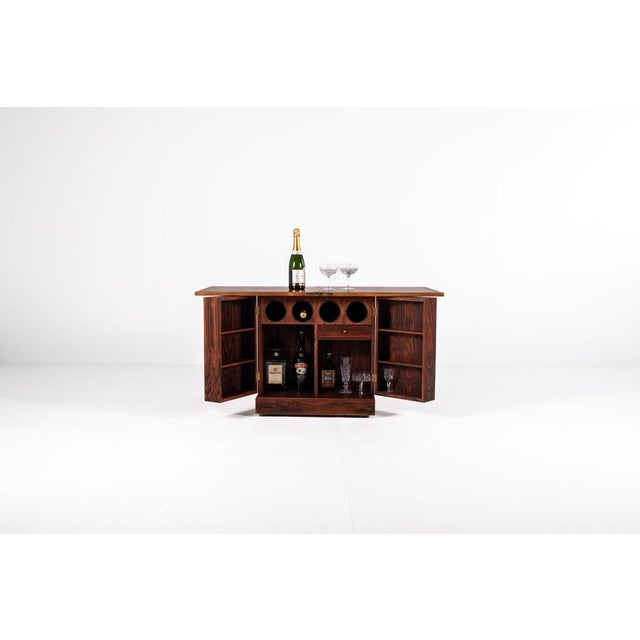 Bruksbo Vintage Wooden Cube Bar Cabinet by Torbjørn Afdal for Bruksbo, 1960s For Sale - Image 4 of 18