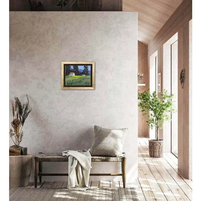 Contemporary Quiet Places & Journeys — Mendocino Farmhouse (Original Oil Landscape) For Sale - Image 3 of 12