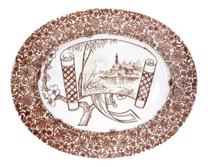 Late 19th Century Copeland Transferware Lagoon Blossom Platter