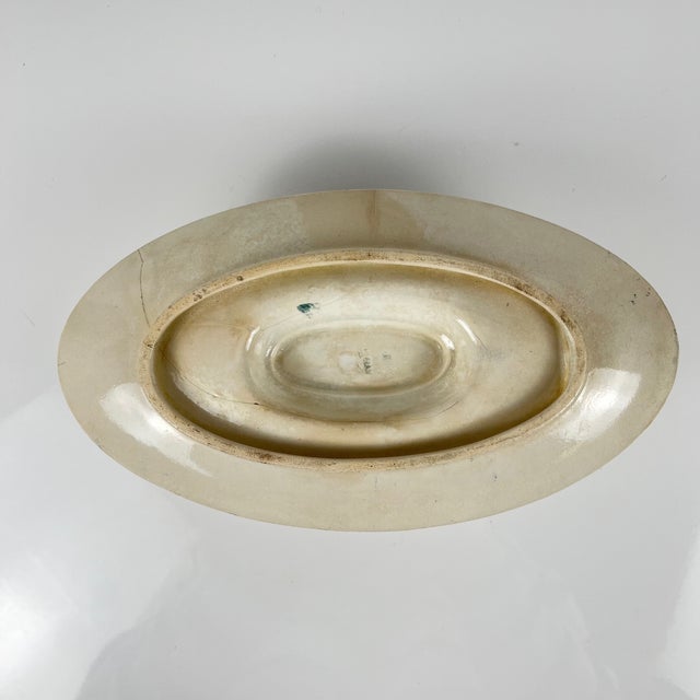 Earthenware Oeillet Gravy Boat from KG Lunéville, 19th Century For Sale - Image 10 of 11