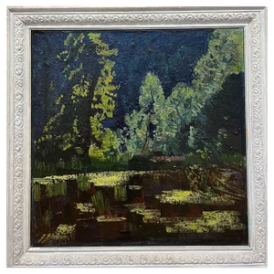 Dmitrij Kosmin, Night in the Woods, 1984, Oil on Canvas, Framed