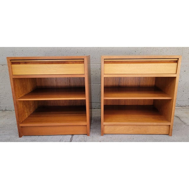 Teak Danish Modern Nightstands - A Pair For Sale - Image 17 of 17