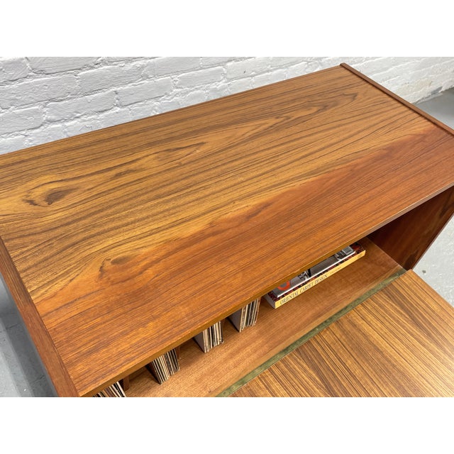 Mid Century Modern Teak Vinyl Storage Credenza | Danish Record Cabinet, Circa 1960's For Sale - Image 15 of 15