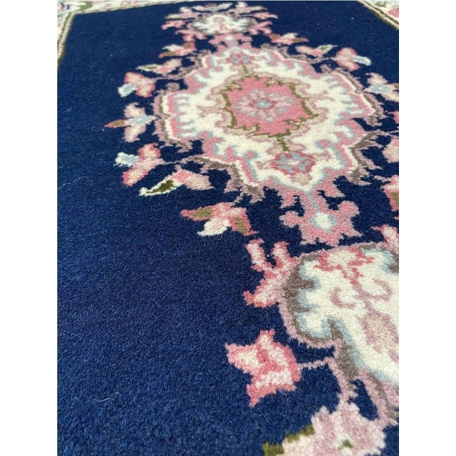 Textile Handwoven Kashan Style Area Rug 2x3 For Sale - Image 7 of 8