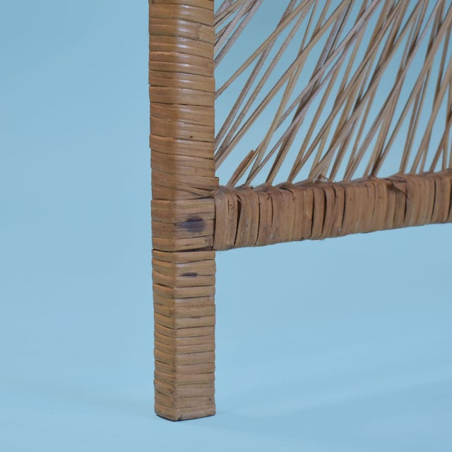 1960s 1960s Buri Rattan 3 Panel Screen For Sale - Image 5 of 6