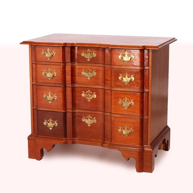 English Chippendale Style Block Front Chest, Bartley Collection, 20th C For Sale - Image 17 of 18