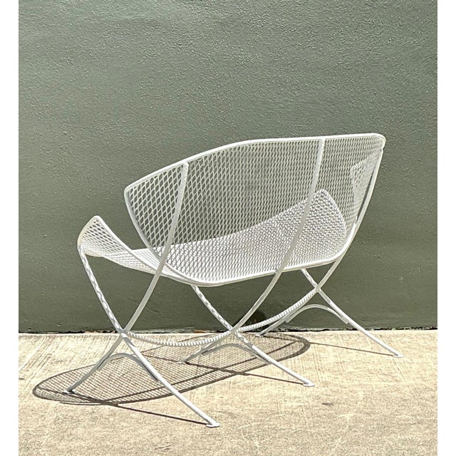 Mid-Century Modern Salterini “Orange Slice” Metal Mesh Bench For Sale - Image 11 of 18
