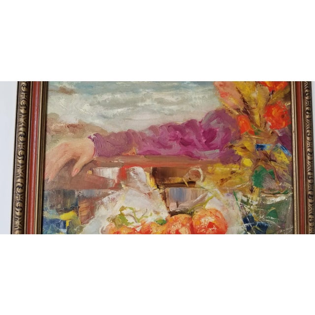 1960s Figurative Still Life Oil Painting by Rodriguez Candhales, Framed For Sale - Image 10 of 13