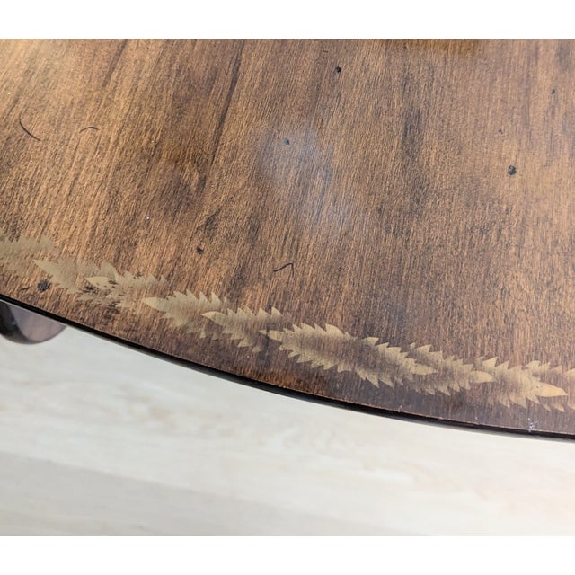 Hitchcock Stenciled Drop Leaf Dining Table 36" Butterfly Edge Mid 20th Century For Sale - Image 9 of 14