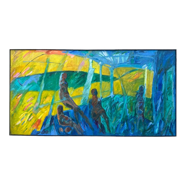 “Painting Porch” Oil on Canvas Painting by Abbott Pattison For Sale