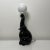 Vintage Black Ceramic Elephant and Balloon Table Lamp For Sale - Image 5 of 9
