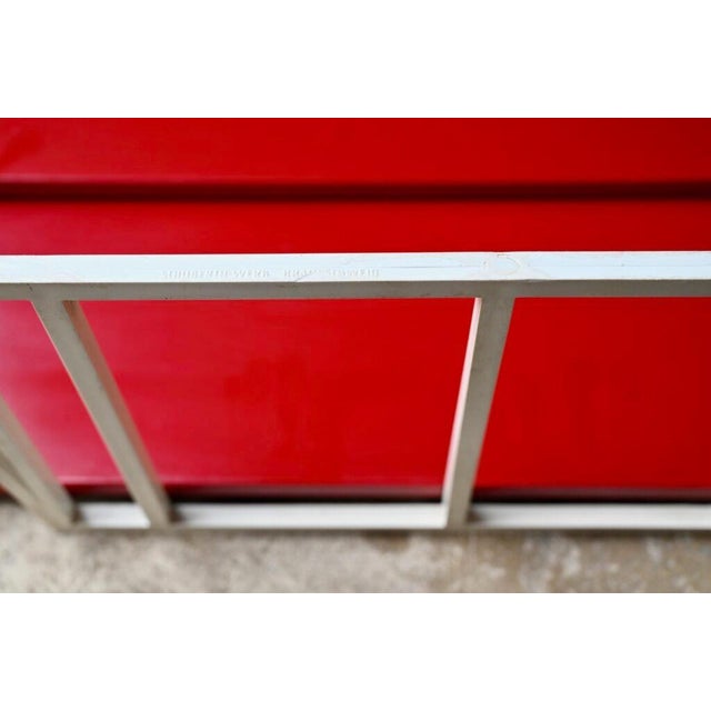 Space Age Modular Wall Shelf in Red and White, 1970s For Sale - Image 12 of 13