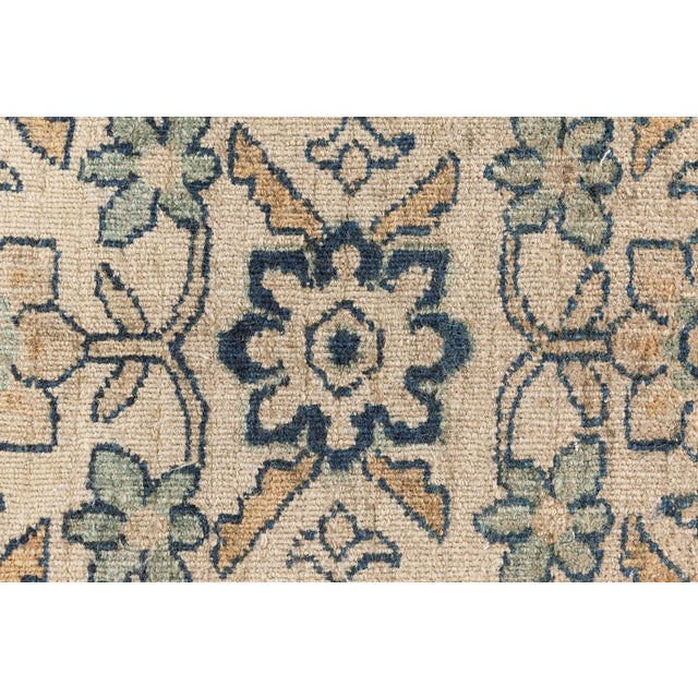 Persian 1920s Persian Meshad Botanic, Beige, Brown and Black Handwoven Wool Rug For Sale - Image 3 of 8