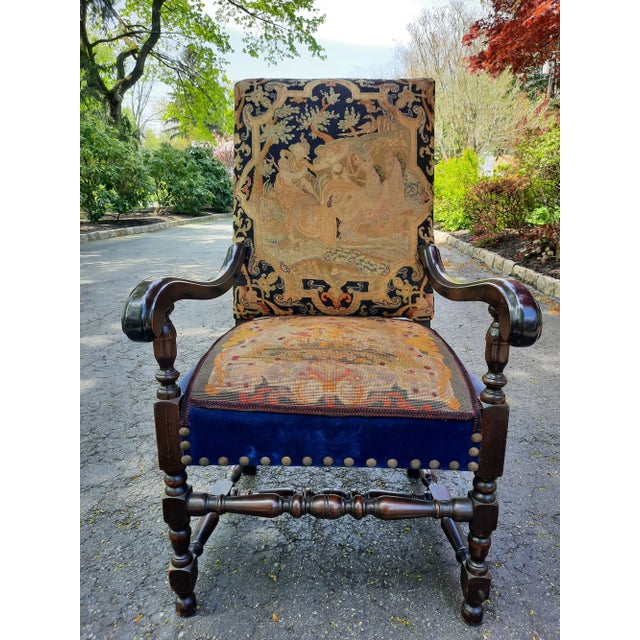 Antique Needlepoint Arm Chair For Sale - Image 13 of 13