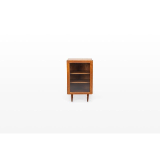 Mid-Century Modern Danish Teak Cabinet with Glass Doors, 1960s For Sale - Image 3 of 9
