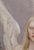 Silence by Kristen Santucci | Oil on Aluminum Panel Portrait of a woman with angelic features. For Sale