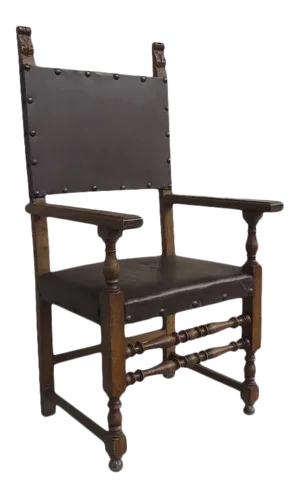 Italian 17th Style Arm Chair Walnut