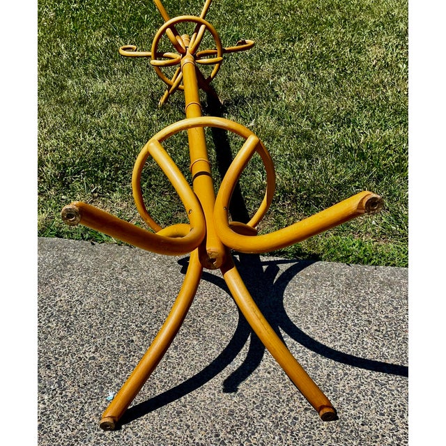 Mid 20th Century Bamboo Hat/Coat Rack Hall Tree Umbrella Holder For Sale - Image 10 of 12