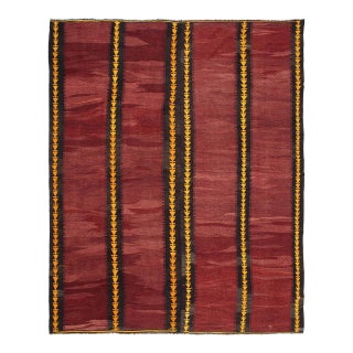 Large Vintage Unique Turkish Kilim Rug - 9`6" X 11`8" For Sale