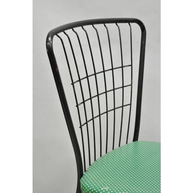 Vintage Daystrom Mid Century Modern Black Metal Kitchen Dining Chairs, Set of 6 For Sale - Image 11 of 18