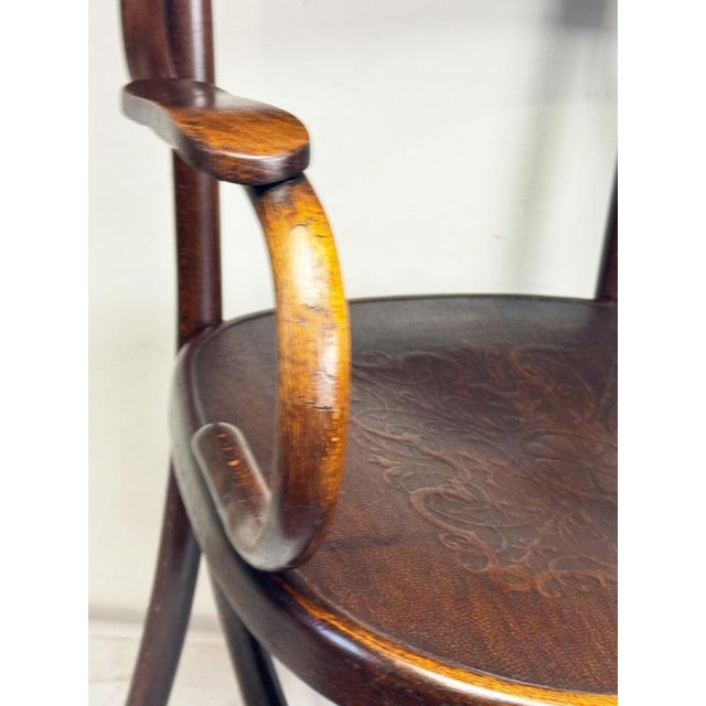 Wood Beech Armchair from Fischel, 1900s For Sale - Image 7 of 11