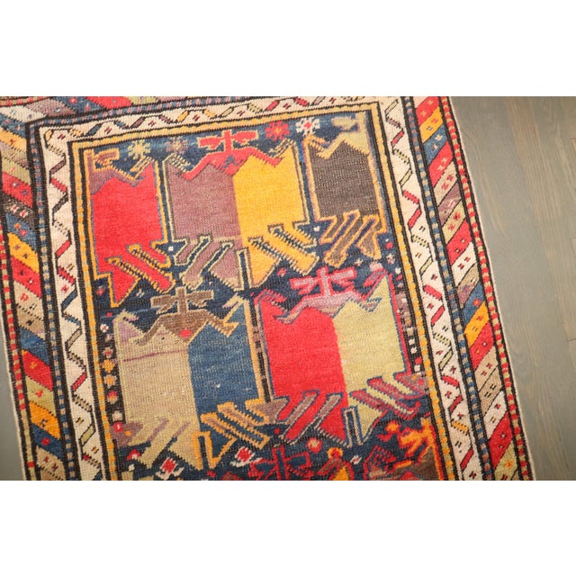 Early 20th Century Zabihi Collection Geometric Karabagh Runner - 2'9" x 7'6" For Sale - Image 4 of 8