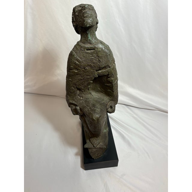 Ceramic Vintage Ellen Lord by Austin Productions, Signed Cast Metal Sculpture 1960's For Sale - Image 7 of 9