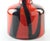 Red and black glass vase, realized in Northern Europe in the 1980s. Excellent conditions.