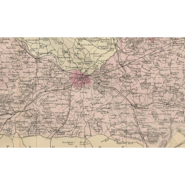 Antique Map of Berkshire, 1885 For Sale - Image 6 of 10