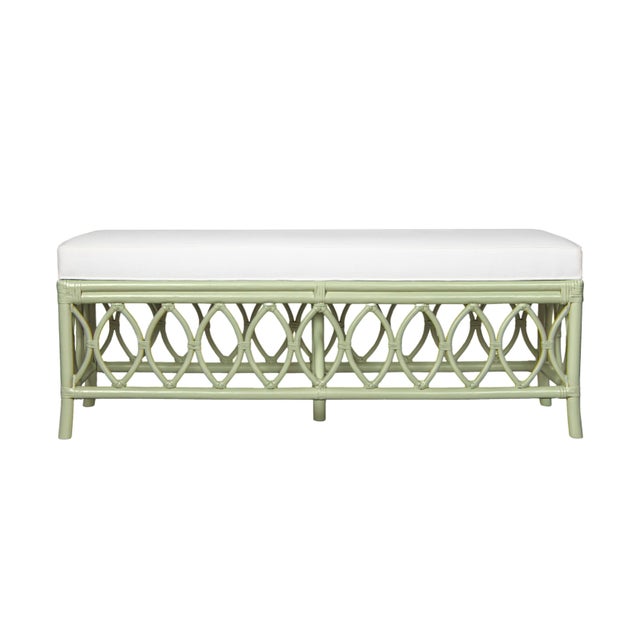 Light Green Lillian Bench - Celery Green For Sale - Image 8 of 8
