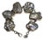 White Freshwater Baroque or Keshi Pearl Sterling Silver Link Bracelet For Sale
