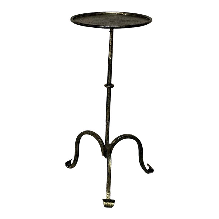 Small Spanish Iron Drinks Table With Scrolled Feet Chairish