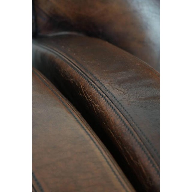 Vintage Sheepskin Leather Chairs, Set of 2 For Sale - Image 15 of 18